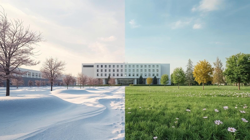 летнее и зимнее термокартирование